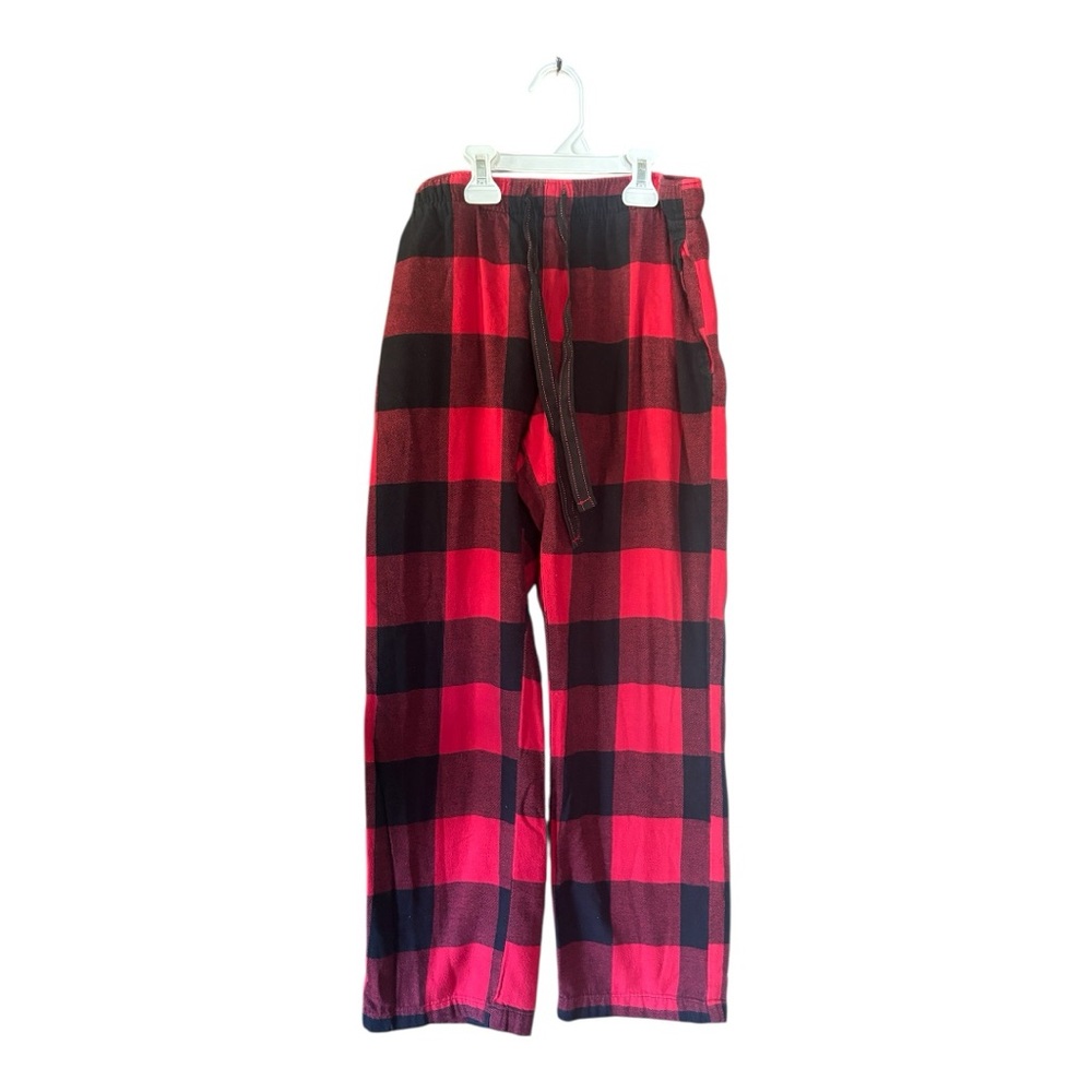 Old Navy Red and Black Plaid Flannel Pants